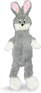 FGA MARKETPLACE Grey Rabbit Dog Toy Flat NO Stuffing NO Squeak, Funny Style for Small and Medium Dogs 21 INCH Long