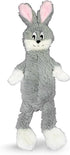 FGA MARKETPLACE Grey Rabbit Dog Toy Flat NO Stuffing NO Squeak, Funny Style for Small and Medium Dogs 21 INCH Long