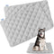 Dog Crate Pad 2 Pack, Soft Anti-Slip Bottom Mat, Machine Washable, Fits 36 Inch Dog Crate, Grey, 36" x 23"