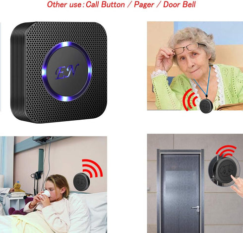 1 2 EverNary Dog Door Bell, Wireless Doggie Doorbells for Potty Training, Door Bell for Dogs to Go Outside, Dog Bells