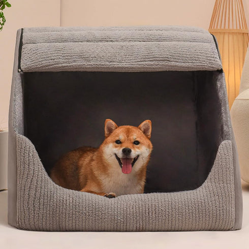 BXEBUI 30D Cozy Extra Large Dog Bed House, Memory Sponge, Dog House Indoor, Plush Dog Cave Bed Crate Cushion