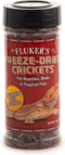 Fluker's Freeze Dried Crickets, Ideal for Reptiles, Birds, Fish, 1.2 oz, Packed with Protein