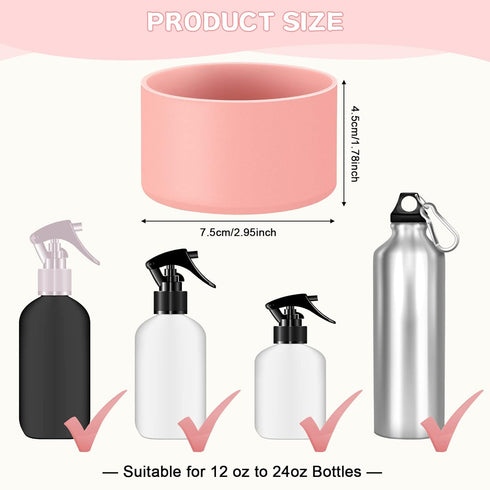 3 16 oz 12 24 oz Honeydak Pieces Silicone Sleeve Silicone Bottle Boot Bottom Base Accessories for Spray Anti Slip