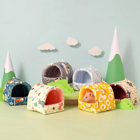 Shurhome Hammock Pet Bed Habitat Decors Cage Hideouts Resting Mats Ferrets Play Winter Hideaways Pet Supplies Washable