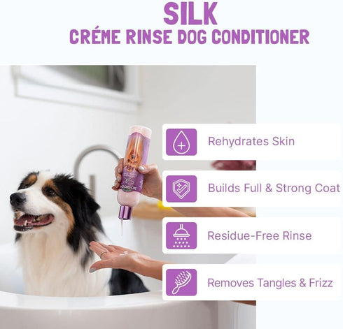 32 Oz 1-Pack Bio-Groom Silk Creme Rinse Dog Conditioner - Conditioner for Dogs, Puppy Conditioner, Dog Conditioner