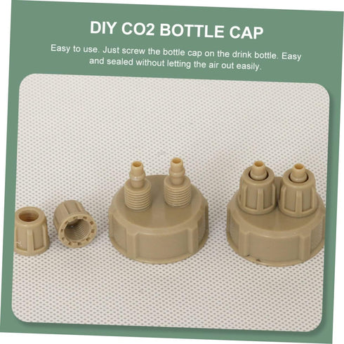 12 Pcs DIY Reactor Air Fittings for Aquarium Accessories, Co2 Generator Bottle Cap, Plastic Bottle Co2 Diffuser
