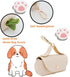 Leather Poop Bag Holder Dispenser for Leash, Portable and Reusable Dog Poop Bag Dispenser, Dog Bag Holder for Walking, Outdoor, Travelling (Beige) by ENWIQUE