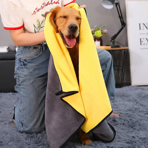 Dog Towel for Large Dogs - Super Absorbent Microfiber Bath Towel for Drying Small Medium Large Dogs