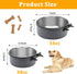 Dog Crate Bowls, 2 Pack Stainless Steel Hanging Water Food Bowls with Clamp, Anti-Spill for Small Medium Large Dogs