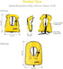 Inflatable Snorkel Vest for Adults, Snorkeling Jackets for Free Diving Swimming Safety, Load Up to 220 Ibs