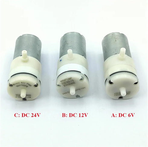 PADGZQGRZ 1PCS DC6V 12V 24V 370 Parts(DC6V Mini Motor Diaphragm Air Pump Vacuum Pump Negative Pressure Suction Pump