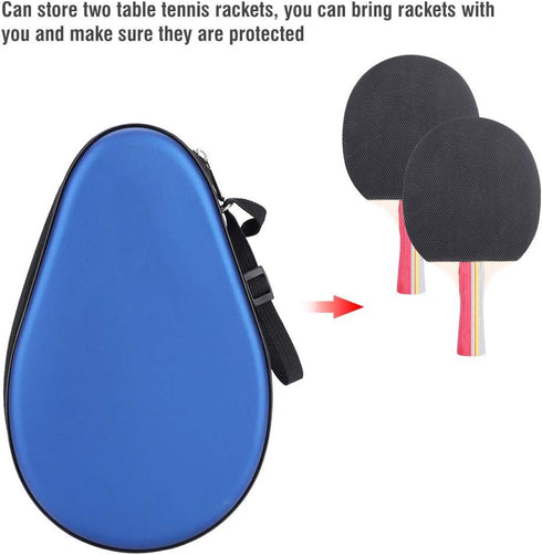 VGEBY Waterproof Table Tennis Racket Hard Case, PU Cover for Ping Pong Bat Bag