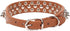 Mushrooms Spiked Rivet Studded Adjustable PU Leather Pet Collars for Cats and Dogs (X-Small, Brown)