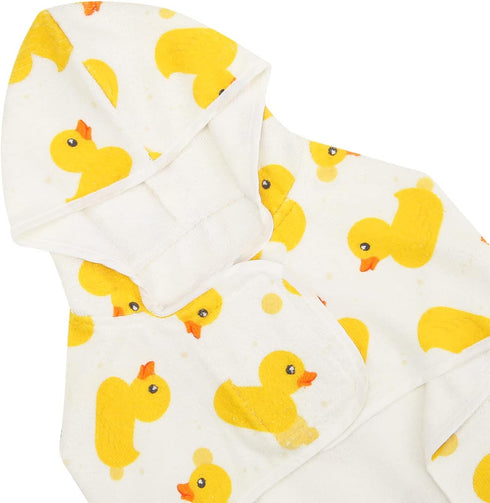 HDE Dog Bathrobe Super Absorbent Quick Drying Puppy Towel Wrap Coat Adjustable After Bath Robes with Hood for Dog Sizes