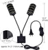 WEAVERBIRD 15W Double Head Aquarium Fish Tank Light, 32 LED Clip Lamp, 1600LM White Lighting for 8-15 Inch Tank