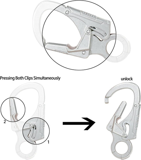 Muscular Carabiner Hook, 3.1" Aolly Thick Keychain Clip for Outdoor Camping