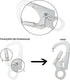 Muscular Carabiner Hook, 3.1" Aolly Thick Keychain Clip for Outdoor Camping