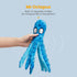HGB Squeaky Dog Toys - Octopus No Stuffing Crinkle Plush Large Dog Toys for Puppy Teething Chewing, 2 Pack