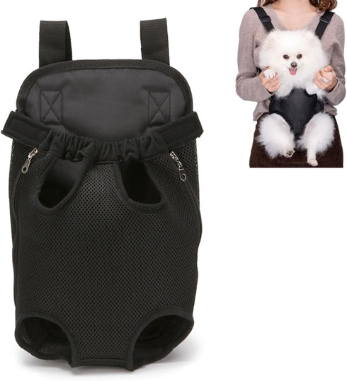 HEEPDD Lightweight Pet Carrier Backpack, Legs Out Soft Mesh Bag for Walking Hiking Bike Motorcycle (S)