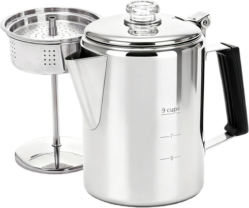 Cididu Camping Coffee Pot Stainless Steel, Coffee Pot Outdoors, Durable Stove Top