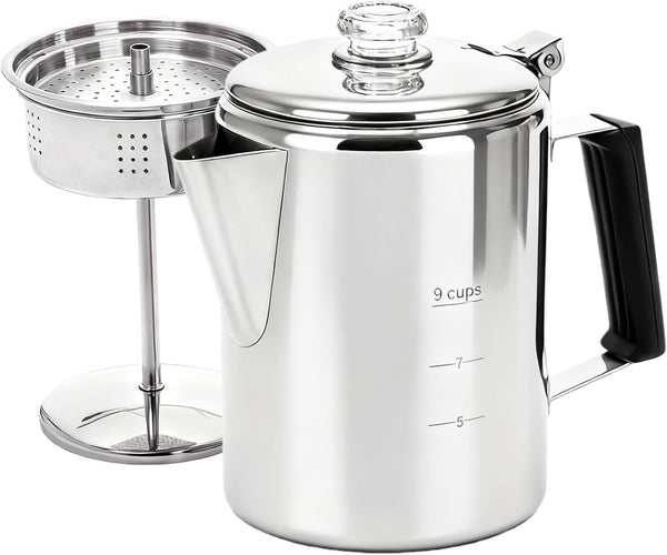 Cididu Camping Coffee Pot Stainless Steel, Coffee Pot Outdoors, Durable Stove Top