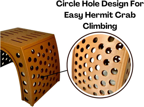 Hermit Crab Hideout Hut | Hermit Crab Climbing Tank Decor Cave | Hideaway Habitat Hide Decoration Accessories Supplies