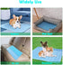 Extra Large Dog Cooling Mat, Breathable Washable Summer Pet Cooling Pad for Kennels, Crates, Beds (Blue) 40"x28"