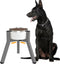 Adjustable Dog Bowl Stand for 7-10.6'' Bowls, Raised Food & Water Bowls, 11'' Tall, Grey (Bowl Not Included)