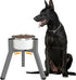 Adjustable Dog Bowl Stand for 7-10.6'' Bowls, Raised Food & Water Bowls, 11'' Tall, Grey (Bowl Not Included)