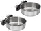 2 Pcs Small Bird Feeding Dish Cups, Stainless Steel Parrot Food Bowl with Clamp Holder, 2 Pack for Small Animals
