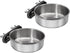2 Pcs Small Bird Feeding Dish Cups, Stainless Steel Parrot Food Bowl with Clamp Holder, 2 Pack for Small Animals