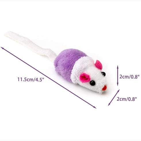 CHIWAVA 36 Pack 1.8 Inch Small Interactive Cat Toys - Mice with Catnip Rattle Sound for Indoor Cats