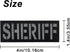 Reflective Laser Cut Sheriff Patch Small 4x1.4 inch Subdued Black for Tactical Vest Bags Backpacks