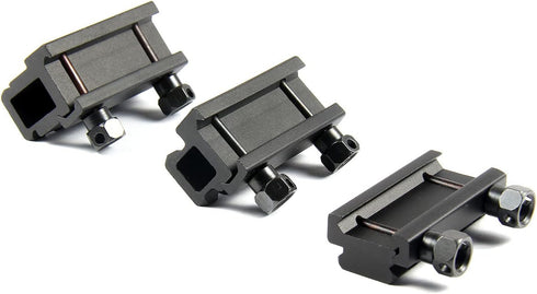 TACFUN 3 Pack 1" High & 0.75" Medium & 0.5" Low Riser, 5 Slot 20mm See Through Scope Mount