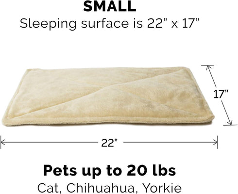 Furhaven ThermaNAP Self-Warming Cat Bed, Cream, Small - Washable & Reflects Body Heat