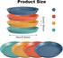 8 Pcs Cat Food Dish, 5.9 Inch Shallow Wide Cat Wet Food Flat Bowl, Whisker Friendly Cat Plates, Colorful Cat Dishes Set for Kittens and Short Legged Cat