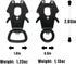 Heavy Duty Dog Leash Clips - Small Quick Release and Lock Snaps, Frog Clip (Ring 0.6 x 2) Black