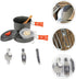 Set 1-2 Set Backpacking Cabilock Portable Picnic Cookware for People Hiking Cooking Tool with Camping Pot and Pans