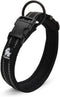 Creation Core Reflective Dog Collar, Breathable Mesh Soft Padded Adjustable Nylon, 0.6" Wide, Black (XS)