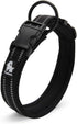 Creation Core Reflective Dog Collar, Breathable Mesh Soft Padded Adjustable Nylon, 0.6" Wide, Black (XS)