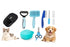 Atonvibe 9-in-1 Pet Grooming Kit, Self-Cleaning Slicker Brush, Deshedding Rake, Lint Remover, Nail