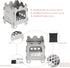 Lixada Lightweight Camping Wood Stove, Folding Stainless Steel Wood Burning Stove for Outdoor Camping, Hiking, BBQ