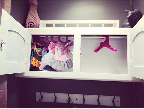 NACOCO 10pcs Pink Plastic Dog Puppy Pet Clothes Hanger, Set of 10, Size White, Small