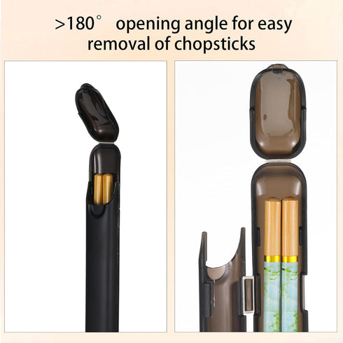 FdcLixuvol 2 (9.4" 1") PCS Chopsticks Storage Case, Plastic Utensil Holder with Side Opening Lightweight Chopstick