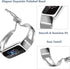 NINKI Metal Bracelet Band Compatible with Silver Fitbit Luxe Band for Women,Fancy Bangle Adjustable Strap Ladies Jewelry Metal Fitbit Luxe Bracelet Band for Women Large,Link Band for Fitbit Luxe Bands