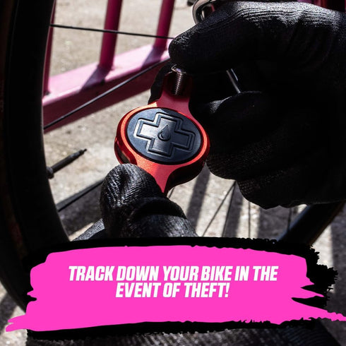 Muc-Off Secure Bicycle AirTag Holder, Black - Anti-Theft Protection Bike Mount Compatible with Apple AirTag