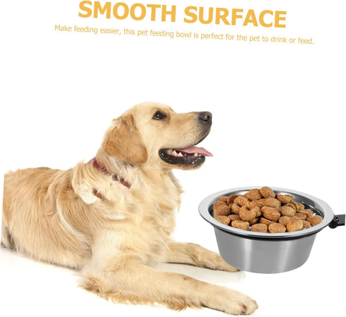 Stainless Steel Hanging Dog Bowls, Wall-Mounted Food Dispenser, Collapsible Dog Bowl Set