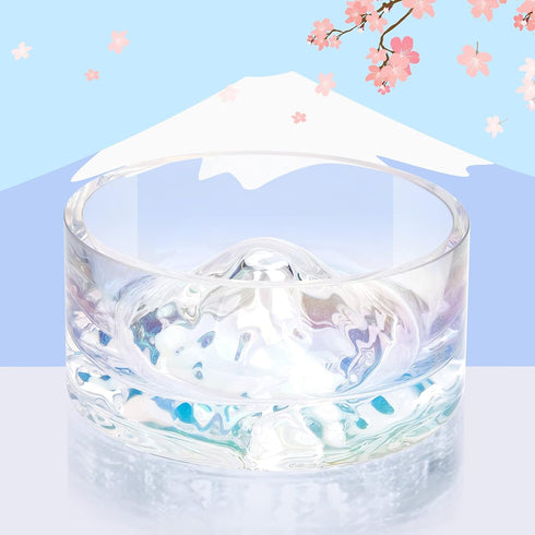 Niteangel Hamster Feeding & Water Bowls, Mount Fuji Series Glass Drinking Bowls for Dwarf Syrian Hamsters, Gerbils,