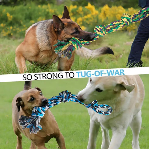 Dog Rope Toys for Medium Large Breed - 100% Indestructible Cotton Chew Toys for Aggressive Chewers
