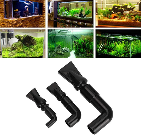 Zerodis 360 Degree Rotating Elbow, Fish Nozzle Water Outlet Tube Pump Fitting for Fish Water Tool